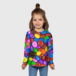 Детский лонгслив 3D Цветные конфетки - фото 2