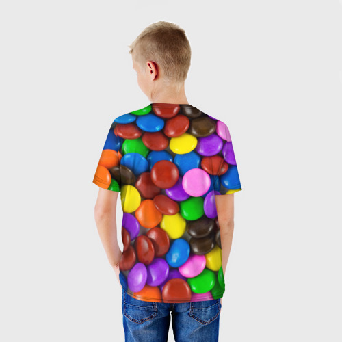 Детская футболка 3D Цветные конфетки, цвет 3D печать - фото 4