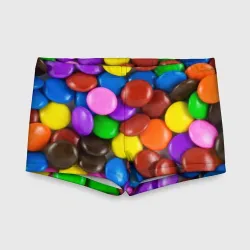 Детские купальные плавки 3D Цветные конфетки
