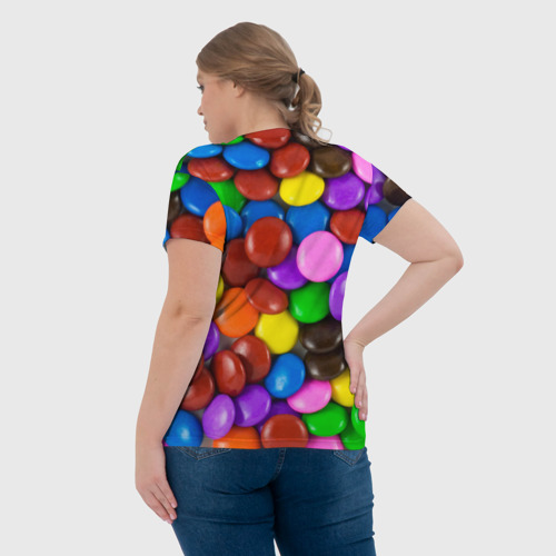 Женская футболка 3D Цветные конфетки - фото 7