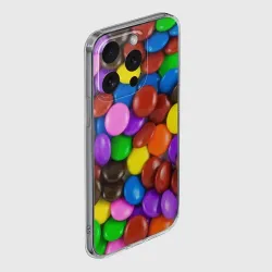 Чехол для iPhone 15 Pro силиконовый с защитой камеры Цветные конфетки - фото 2