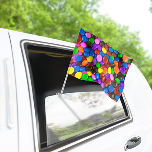 Флаг для автомобиля Цветные конфетки - фото 3