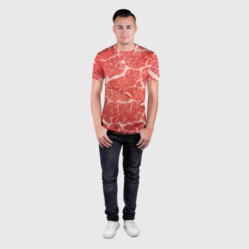 Мужская футболка 3D Slim Кусок мяса, цвет 3D печать - фото 4