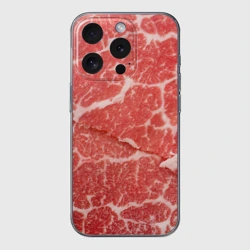Чехол для iPhone 15 Pro силиконовый с защитой камеры Кусок мяса