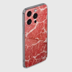 Чехол для iPhone 15 Pro Max силиконовый с защитой камеры Кусок мяса - фото 2