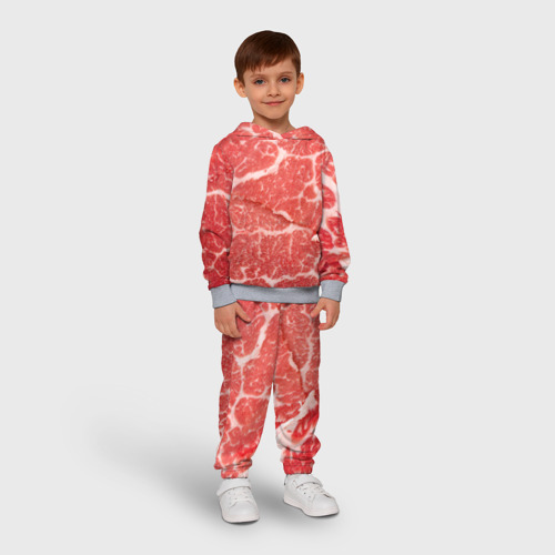 Детский костюм с толстовкой 3D Кусок мяса, цвет меланж - фото 3