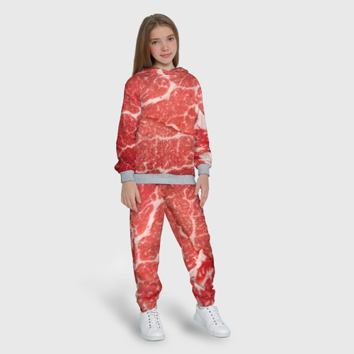 Детский костюм с толстовкой 3D Кусок мяса, цвет меланж - фото 5