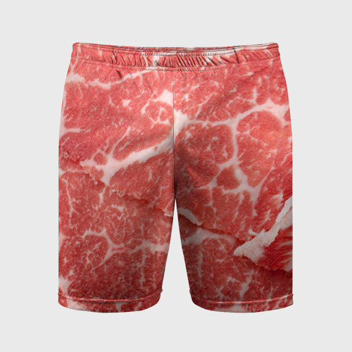 Мужские шорты спортивные Кусок мяса, цвет 3D печать