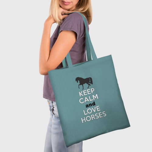 Шоппер 3D Keep calm and horses - фото 3