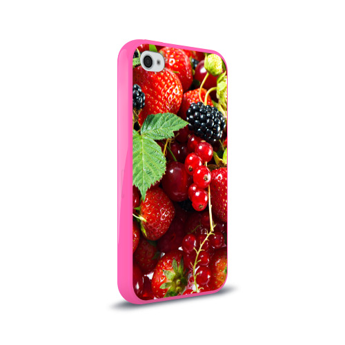 Чехол для Apple iPhone 4/4S силиконовый глянцевый Любимые ягоды Фото 01 Чехол для Apple iPhone 4/4S силиконовый глянцевый Любимые ягоды Фото 01