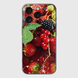 Чехол для iPhone 16 Pro Max силиконовый с защитой камеры Любимые ягоды