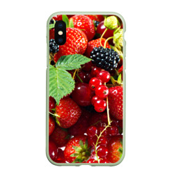 Чехол для iPhone XS Max матовый Любимые ягоды