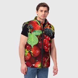 Мужской жилет утепленный 3D Любимые ягоды - фото 2