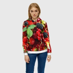 Женская толстовка 3D Любимые ягоды - фото 2