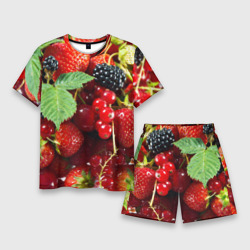Мужской костюм с шортами 3D Любимые ягоды