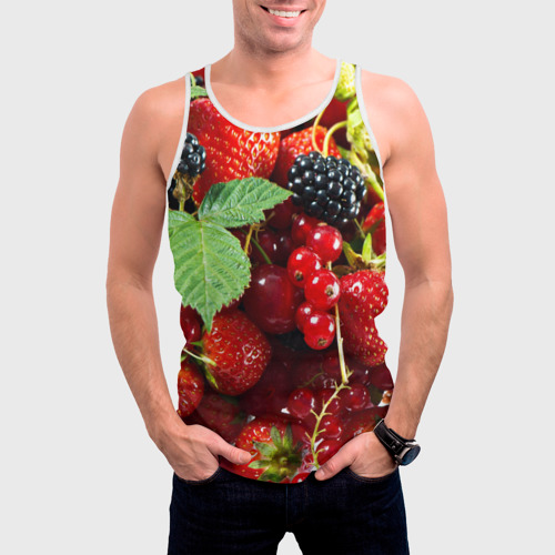 Мужская майка 3D Любимые ягоды, цвет 3D печать - фото 3