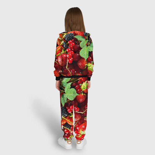 Детский костюм с толстовкой 3D Любимые ягоды, цвет черный - фото 6