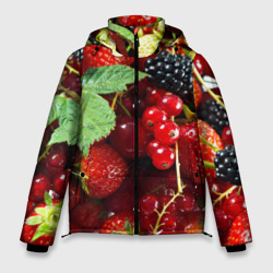 Мужская зимняя куртка 3D Любимые ягоды