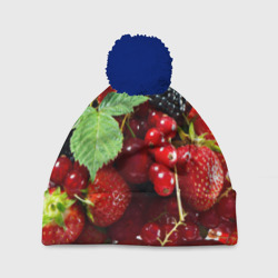 Шапка 3D c помпоном Любимые ягоды