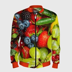 Мужской бомбер 3D Вкусные ягоды