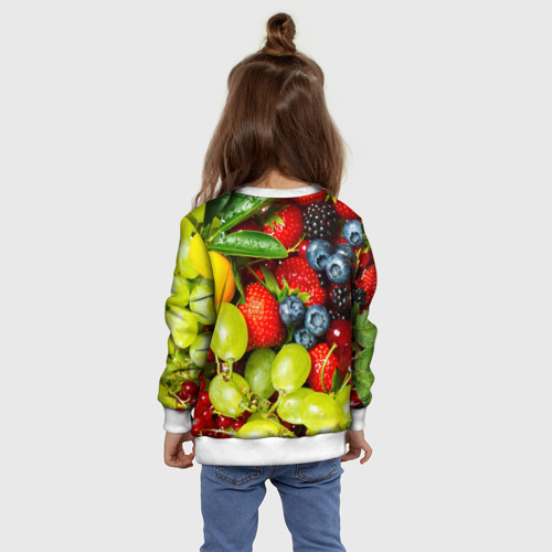 Детский свитшот 3D Вкусные ягоды, цвет 3D печать - фото 8