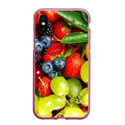 Чехол для iPhone XS Max матовый Вкусные ягоды