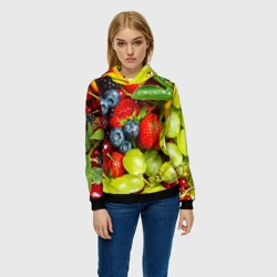 Женская толстовка 3D Вкусные ягоды - фото 2