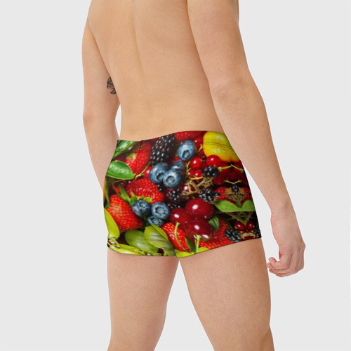 Мужские купальные плавки 3D Вкусные ягоды, цвет 3D печать - фото 4