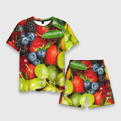 Мужской костюм с шортами 3D Вкусные ягоды