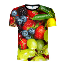 Спортивная футболка 3D Вкусные ягоды (Мужская)