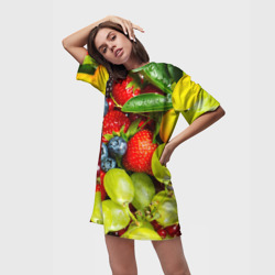 Платье-футболка 3D Вкусные ягоды - фото 2