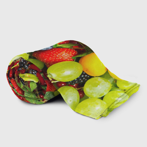Плед 3D Вкусные ягоды, цвет 3D (велсофт) - фото 2