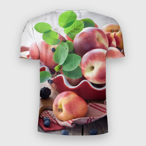 Мужская футболка 3D Slim Персики, цвет 3D печать - фото 2