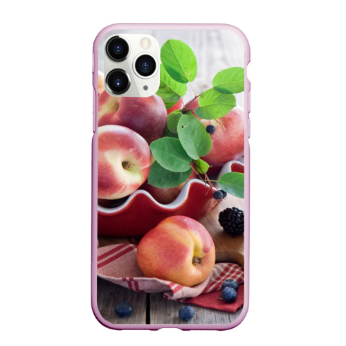 Чехол для iPhone 11 Pro матовый Персики, цвет розовый