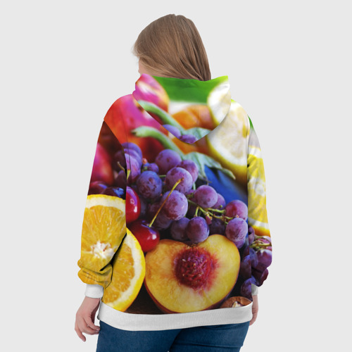 Женская толстовка 3D Спелые фрукты, цвет 3D печать - фото 7