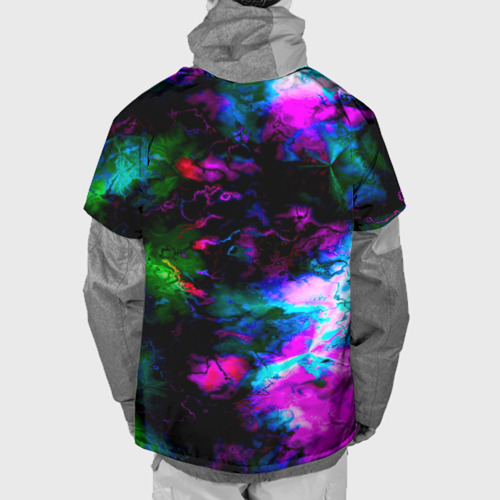 Накидка на куртку 3D Цветные волны, цвет 3D печать - фото 2