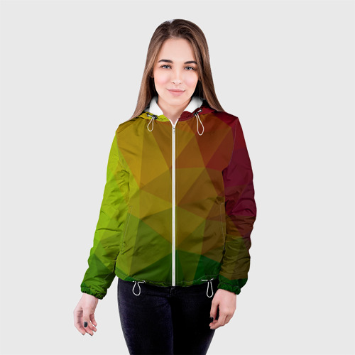 Женская куртка 3D Абстракции, цвет белый - фото 3
