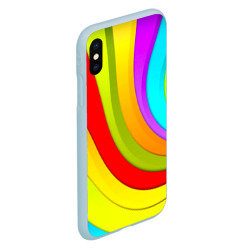 Чехол для iPhone XS Max матовый Радуга - фото 2