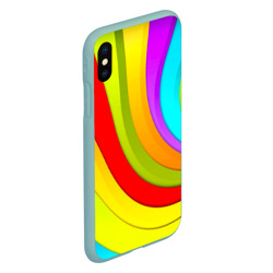 Чехол для iPhone XS Max матовый Радуга - фото 2