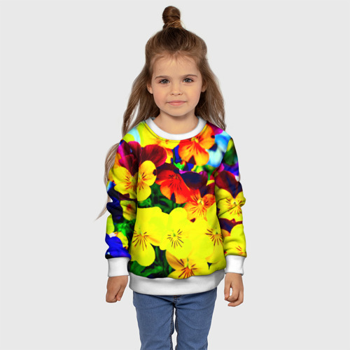 Детский свитшот 3D Цветы, цвет 3D печать - фото 7