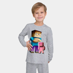 Детская пижама с лонгсливом хлопок Minecraft - фото 2