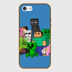 Чехол для iPhone 5/5S матовый Майнкрафт