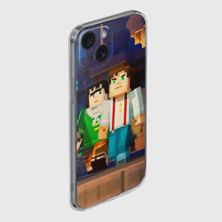 Чехол для iPhone 15 силиконовый с защитой камеры Майнкрафт - фото 2