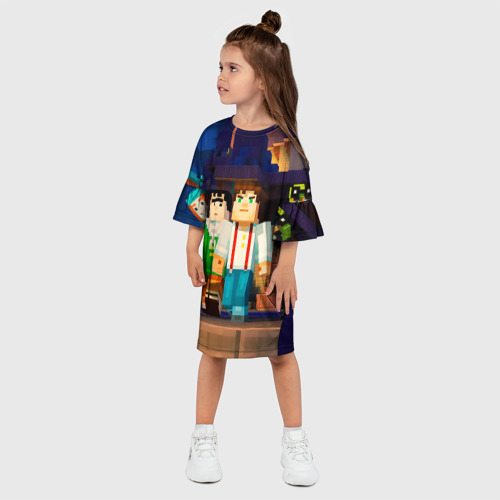 Детское платье 3D Майнкрафт, цвет 3D печать - фото 3