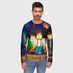 Мужской лонгслив 3D Майнкрафт - фото 2