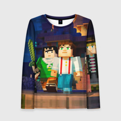 Женский лонгслив 3D Майнкрафт