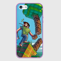 Чехол для iPhone 5/5S матовый Майнкрафт