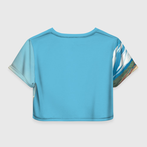 Женская футболка Crop-top 3D Майнкрафт, цвет 3D печать - фото 2