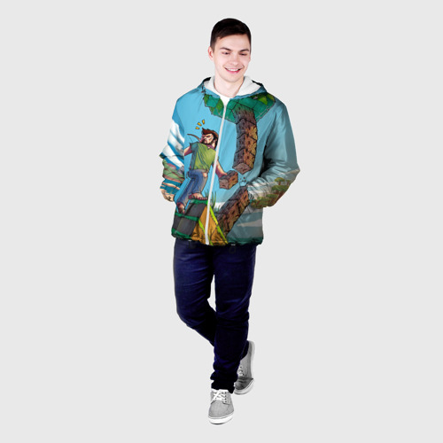 Мужская куртка 3D с принтом Майнкрафт, фото на моделе #1