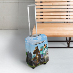 Чехол для чемодана 3D Minecraft на коне - фото 2